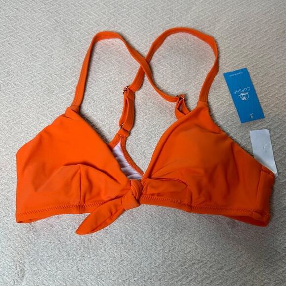 Cupshe Women’s 2PC Bikini Swimsuit Small Orange Top Floral Bottoms Swimwear - Picture 3 of 8